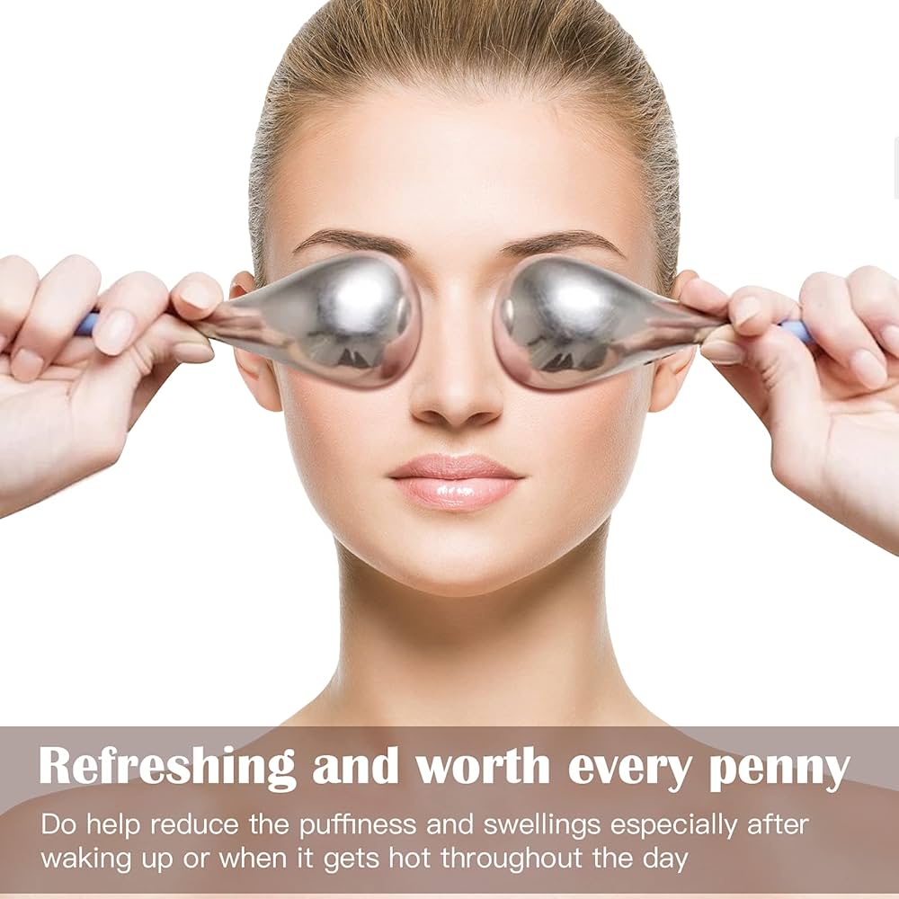 Cryo sticks, Stainless Steel Facial Massage, Ice Globes Cooling Roller Tool Cold