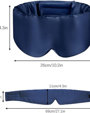 Problems Solved natural silk sleep mask with adjustable strap, comfortable eye cover for women and men, ideal for restful sleep.