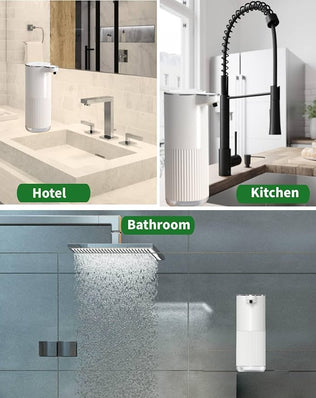 Problems Solved automatic touchless liquid soap dispenser for bathroom with sleek design and sensor activation.