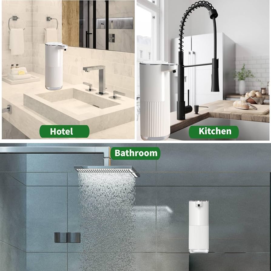 Problems Solved automatic touchless liquid soap dispenser for bathroom with sleek design and sensor activation.