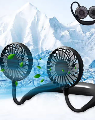 Portable Dual-Head Neck Fan with 3-Speed Adjustment - Problems Solved