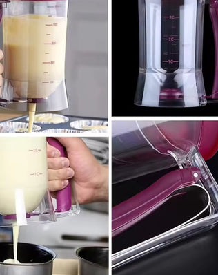 Handheld Pancake & Cupcake Batter Dispenser Measuring Cup - Problems Solved