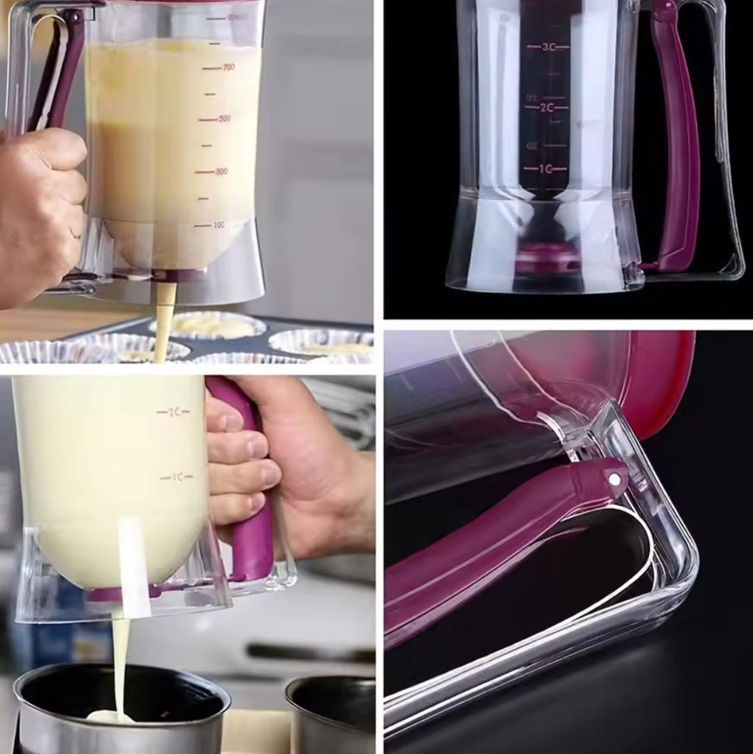Handheld Pancake & Cupcake Batter Dispenser Measuring Cup - Problems Solved