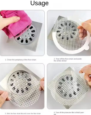 5/50PCS Disposable Floor Drain Sticker Anti-blocking Filter Screen Hair Catcher Drain Stopper - Problems Solved