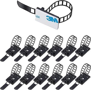 Pack of 25 3M Quality Self Adhesive Cable Organizer, Cable Organizer for Desk