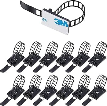 Pack of 25 3M Quality Self Adhesive Cable Organizer, Cable Organizer for Desk