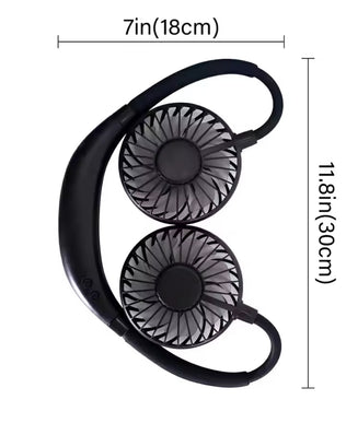Portable Dual-Head Neck Fan with 3-Speed Adjustment - Problems Solved
