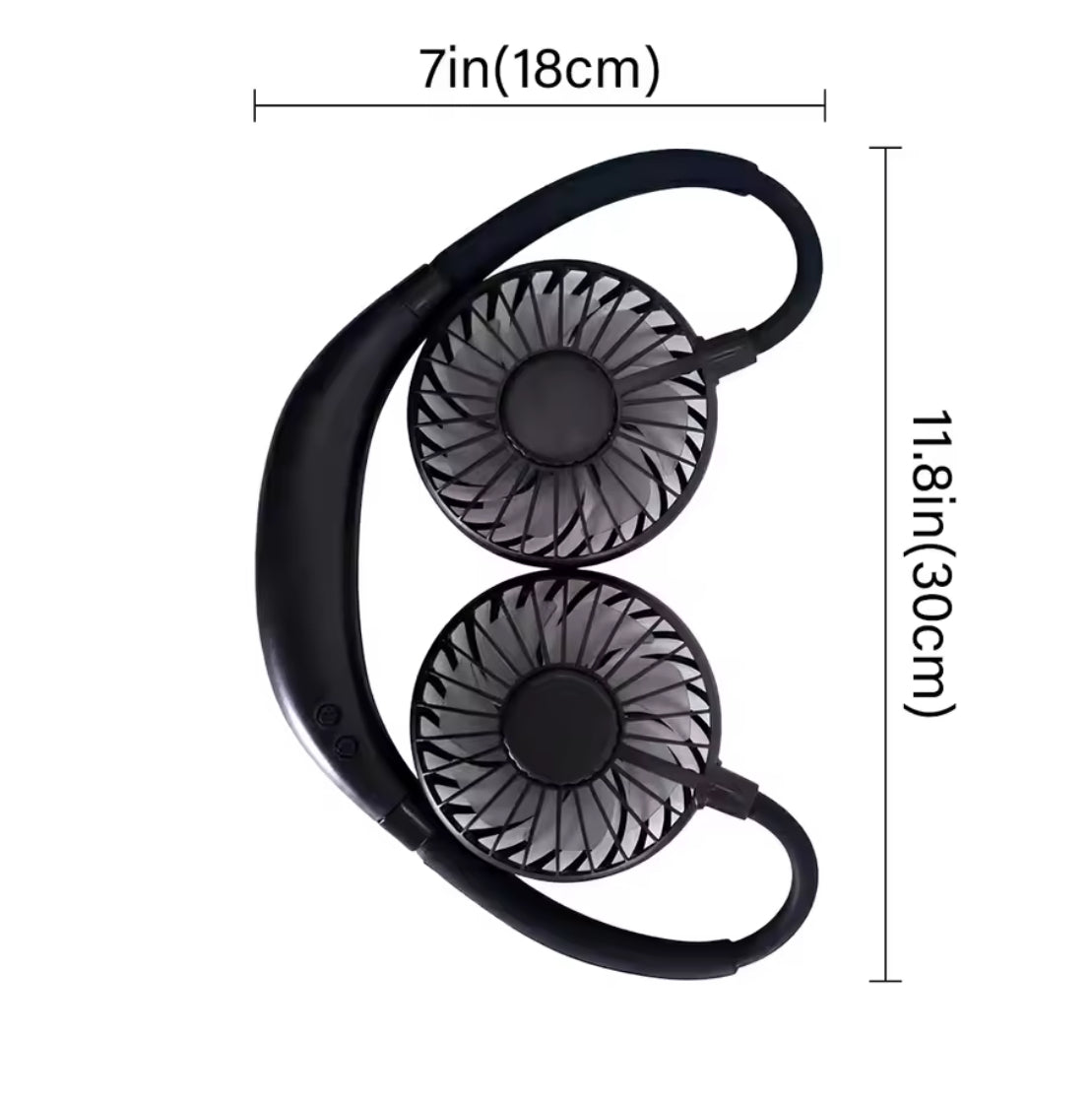 Portable Dual-Head Neck Fan with 3-Speed Adjustment - Problems Solved