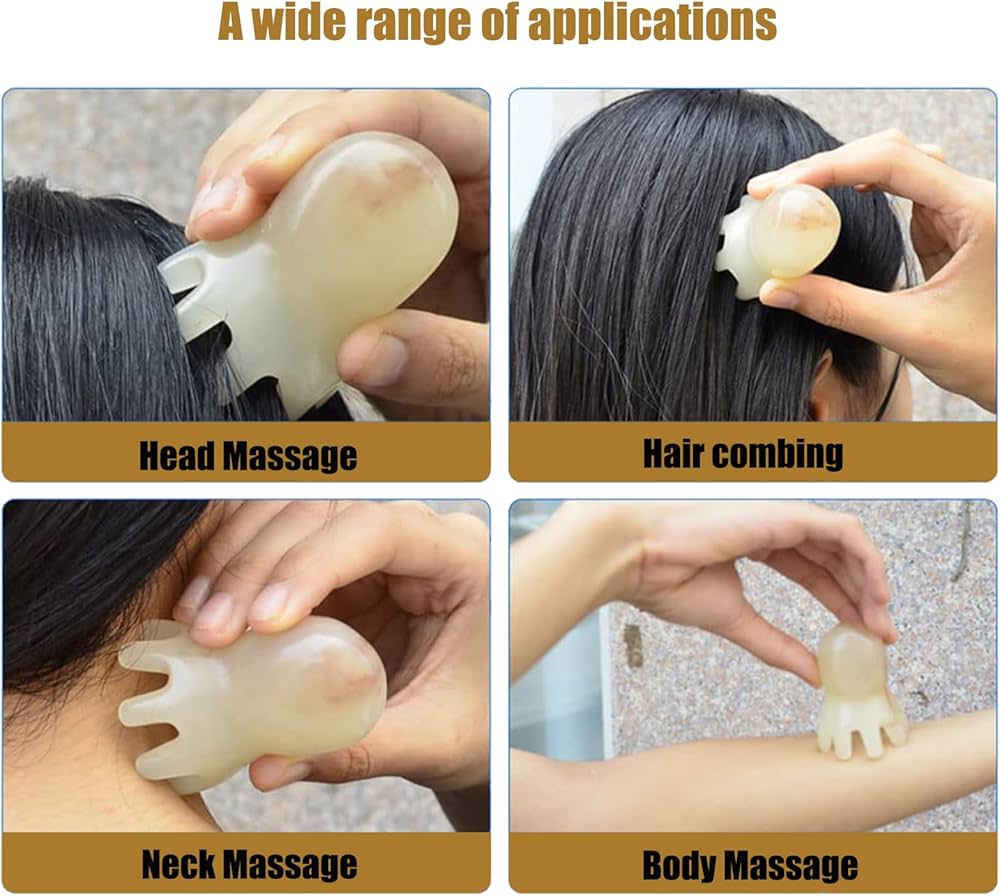 Octopus Scalp Massager, 8 Tentacles Head Scratcher, Gua Sha Facial Tools for Head Body