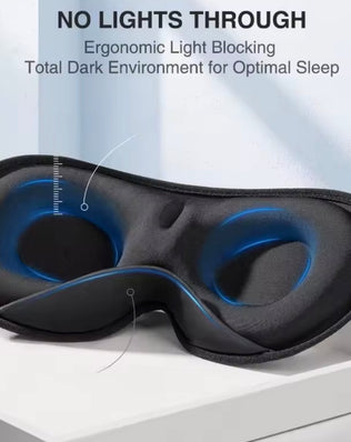 Problems Solved 3D Weighted Sleep Mask for Women and Men, light-blocking eye mask for restful sleep and relaxation.