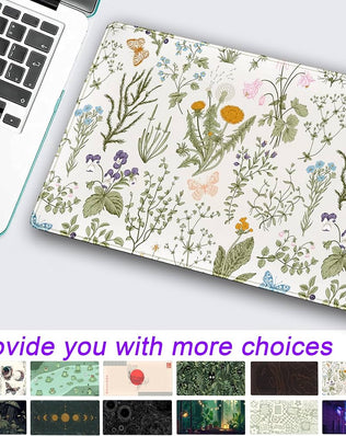 Pressed dried floral mouse pad with cute flower design, Problems Solved desk mat for comfortable computer use.