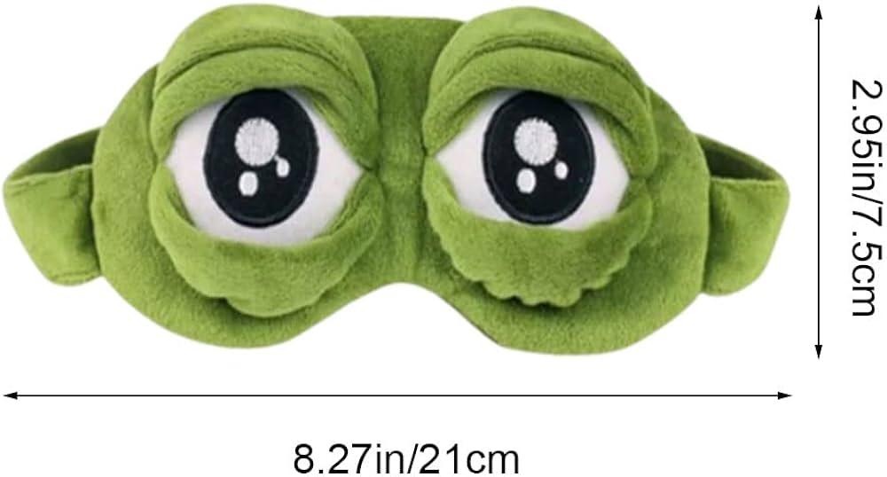 Sleep Mask,Eye Mask Cover for Sleeping Mask Blindfold Soft and Funny Sleep Eye 3D Frogs