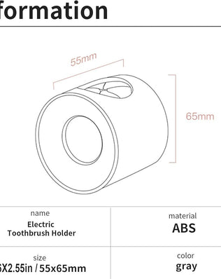 2Pcs Electric Toothbrush Holder Wall Mounted for Space Saving
