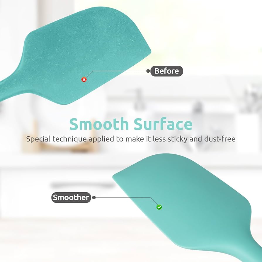 Heat Resistant Large Silicone Spatula 315°C Heat Proof Non-Stick Flexible Seamless Scraper