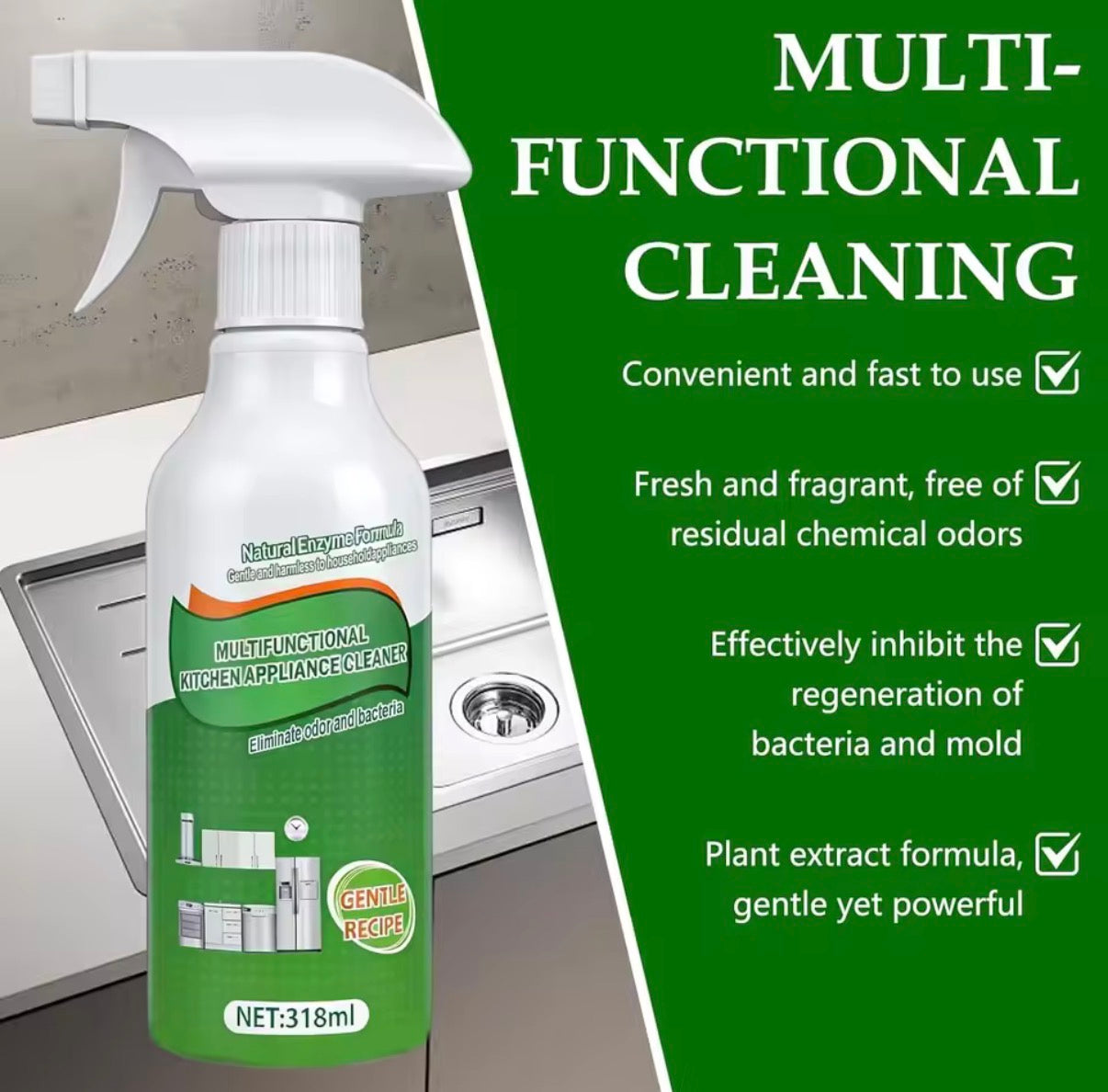 2PCS Kitchen Bath Foaming Bathroom Remover Spray Kitchen Foam Spray