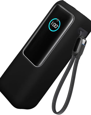 Problems Solved kwmobile case for Anker Power Bank 25000mAh, protective black cover with precise cutouts for easy access.