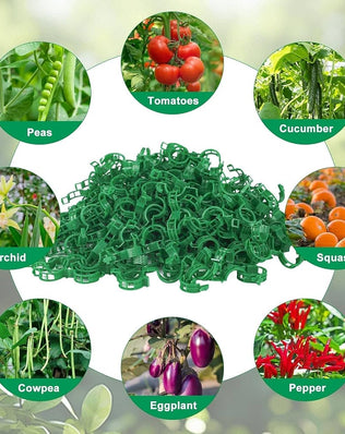 Pack of 100 Plant Support Clips, Garden Plant Support, Plant Clips for Climbing Plants