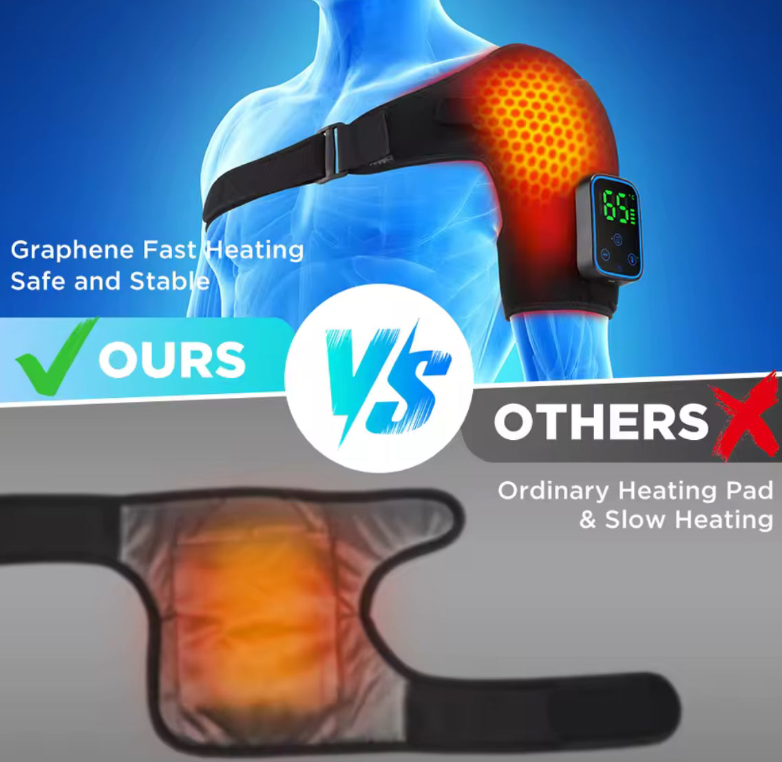 Wireless Shoulder Massager Pad Wrap APP-Controlled - Problems Solved