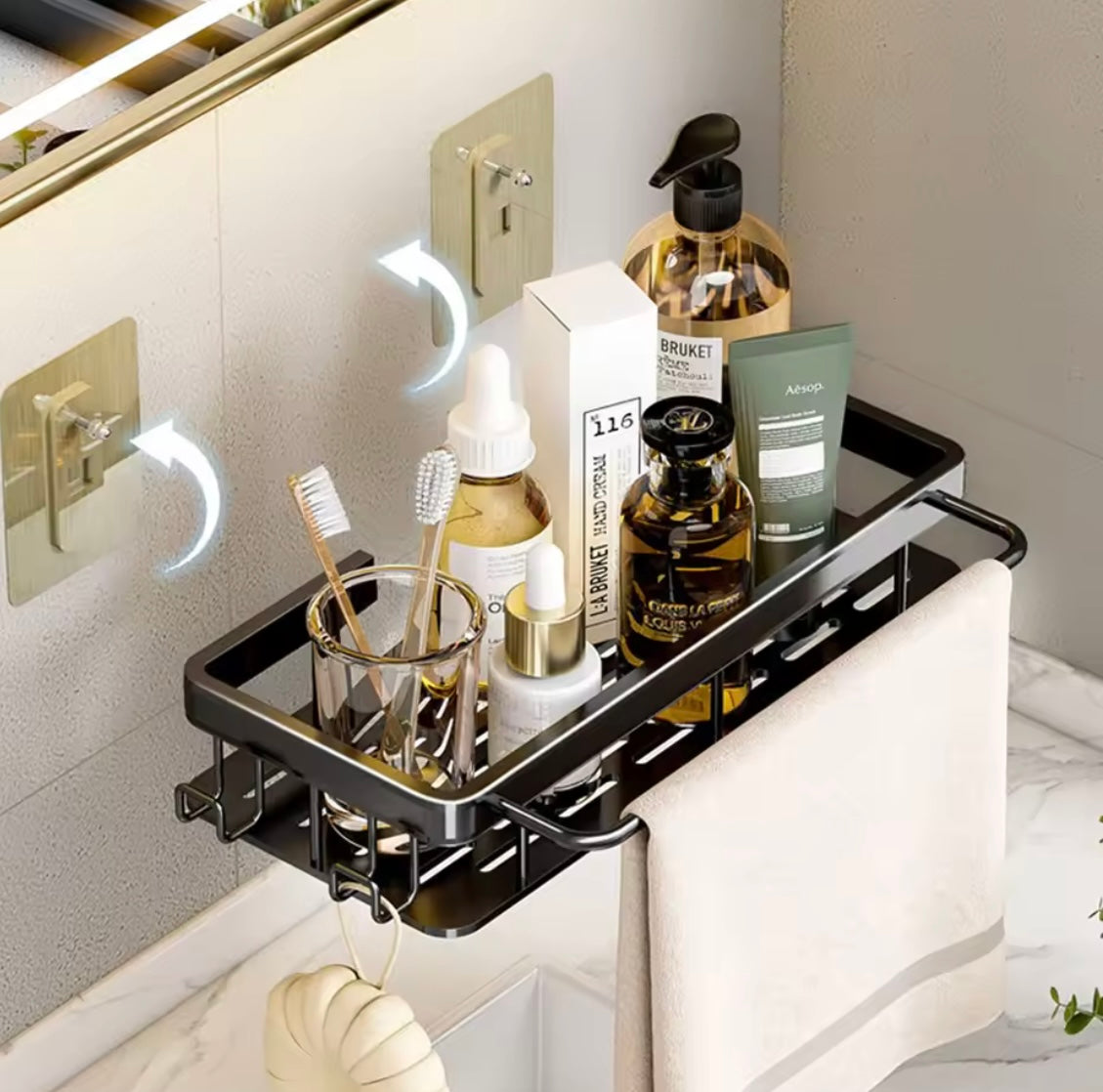 Bathroom Shelf for Shower & Toilet Storage - Problems Solved