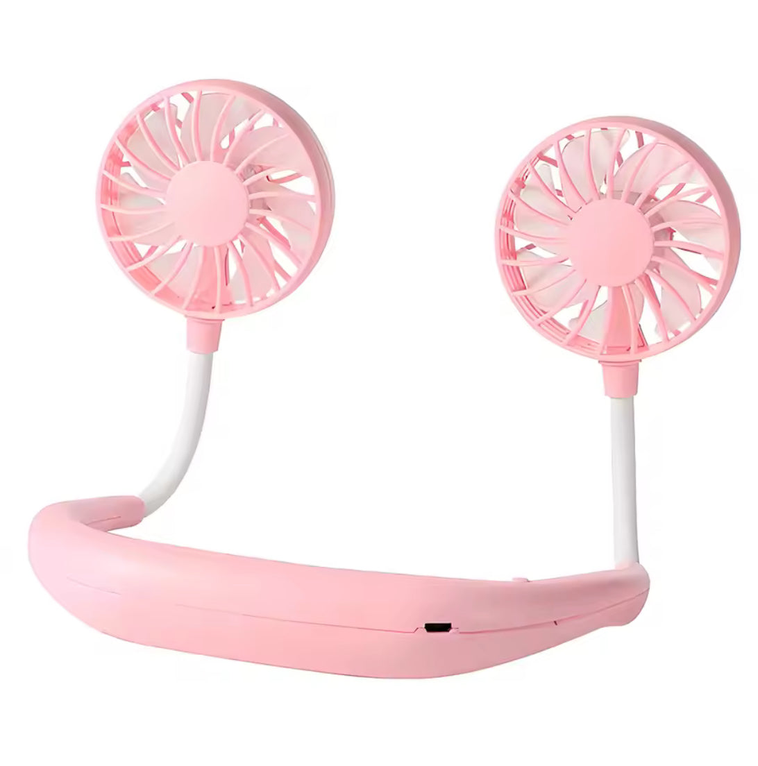 Portable Dual-Head Neck Fan with 3-Speed Adjustment - Problems Solved
