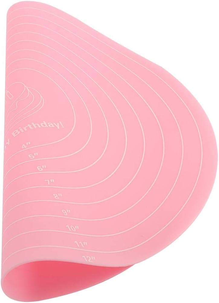 Silicone Baking Mat with Measurements for Cake Turntable Stand NonStick Heat