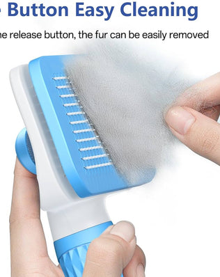 Cat Brush for Long and Short Hair Cats, Self-cleaning Dog Brush for Shedding