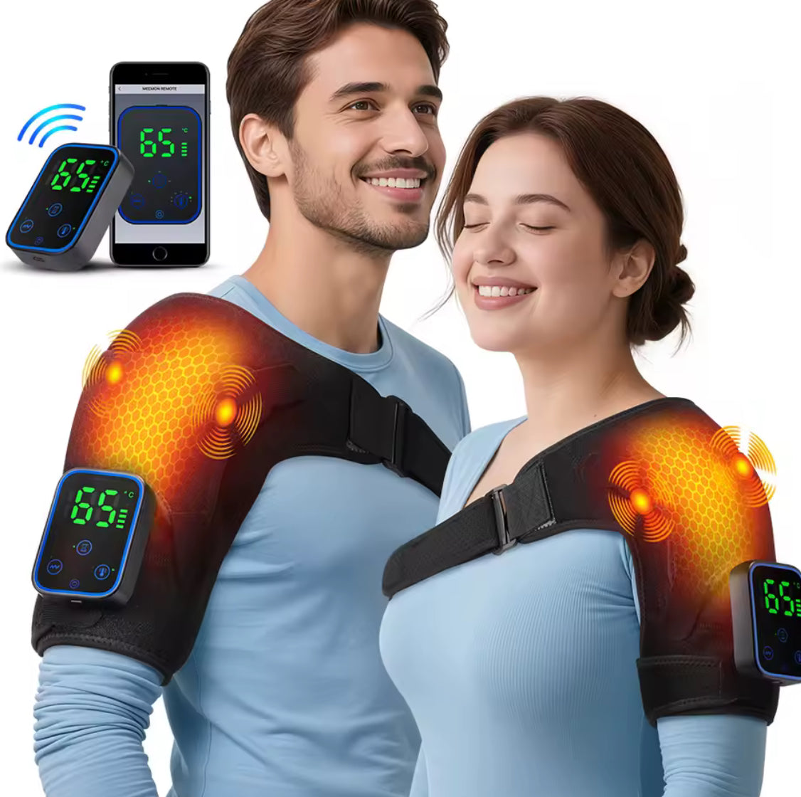 Wireless Shoulder Massager Pad Wrap APP-Controlled - Problems Solved