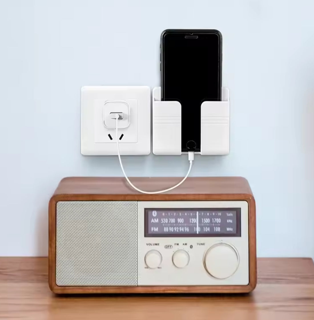 Wall Mount Phone Holder White Punch Free Wall Mobile Phones - Problems Solved