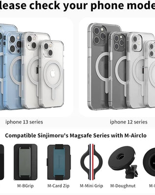 Shockproof iPhone Case with MagSafe, PC & TPU Clear Phone Case for iPhone 13 mini