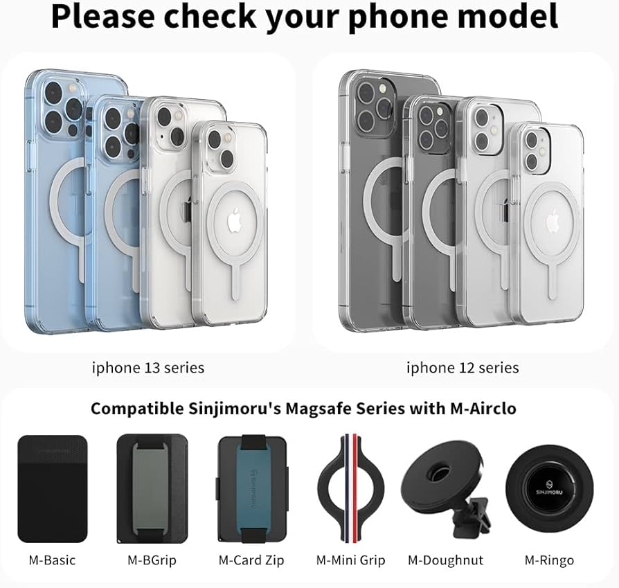 Shockproof iPhone Case with MagSafe, PC & TPU Clear Phone Case for iPhone 13 mini