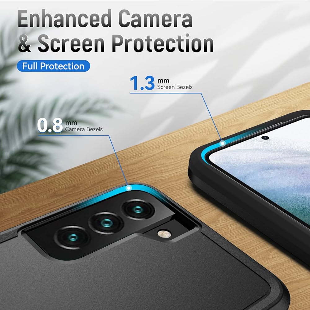 Samsung Galaxy S22 heavy-duty case by Problems Solved, military-grade drop tested, rugged protective phone case with reinforced corners.
