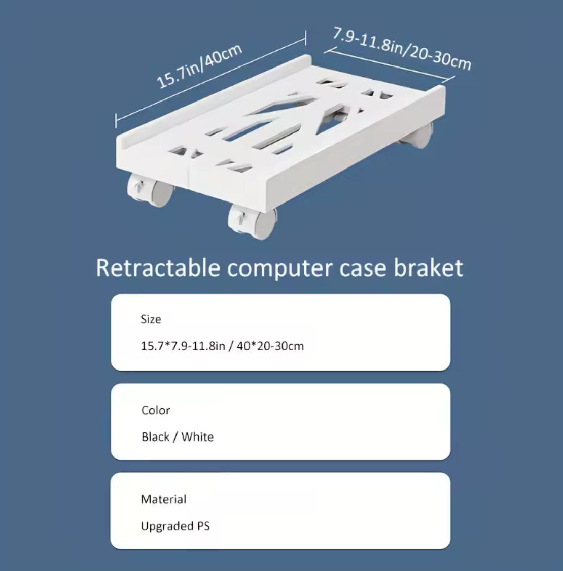 Adjustable Mobile CPU Stand, Ventilated Computer Tower Stand - Problems Solved