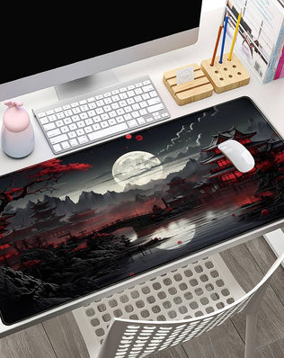 Large LeKuni gaming mouse pad by Problems Solved, XXL 900x400mm with stitched edges, ideal for gamers and smooth mouse movement.