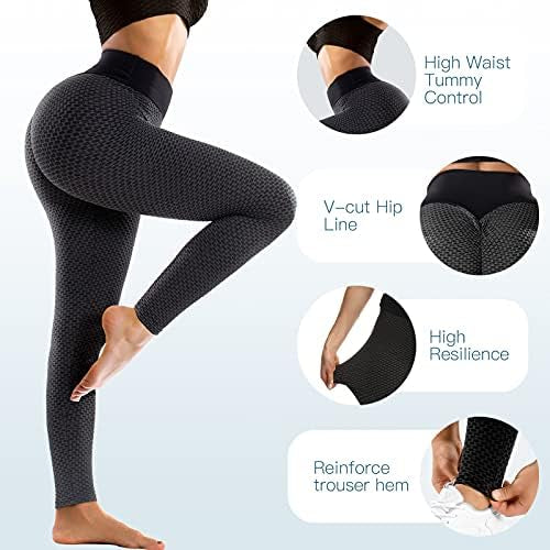 Women’s high waisted gym leggings by Problems Solved with tummy control and butt lift features, shown on a model.