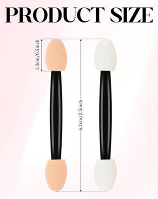 120pcs Problems Solved disposable eyeshadow applicators, 2.5-inch sponge applicators for precise eye makeup application.