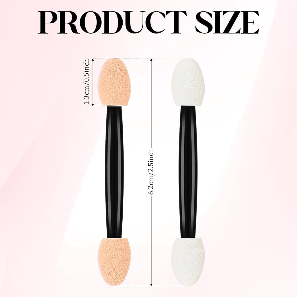 120pcs Problems Solved disposable eyeshadow applicators, 2.5-inch sponge applicators for precise eye makeup application.
