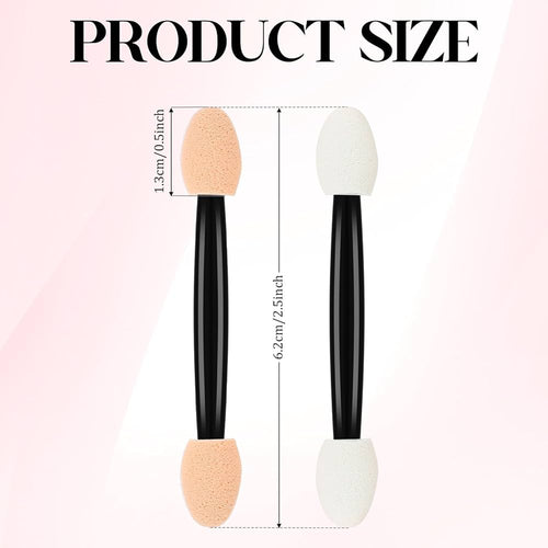 120pcs Problems Solved disposable eyeshadow applicators, 2.5-inch sponge applicators for precise eye makeup application.