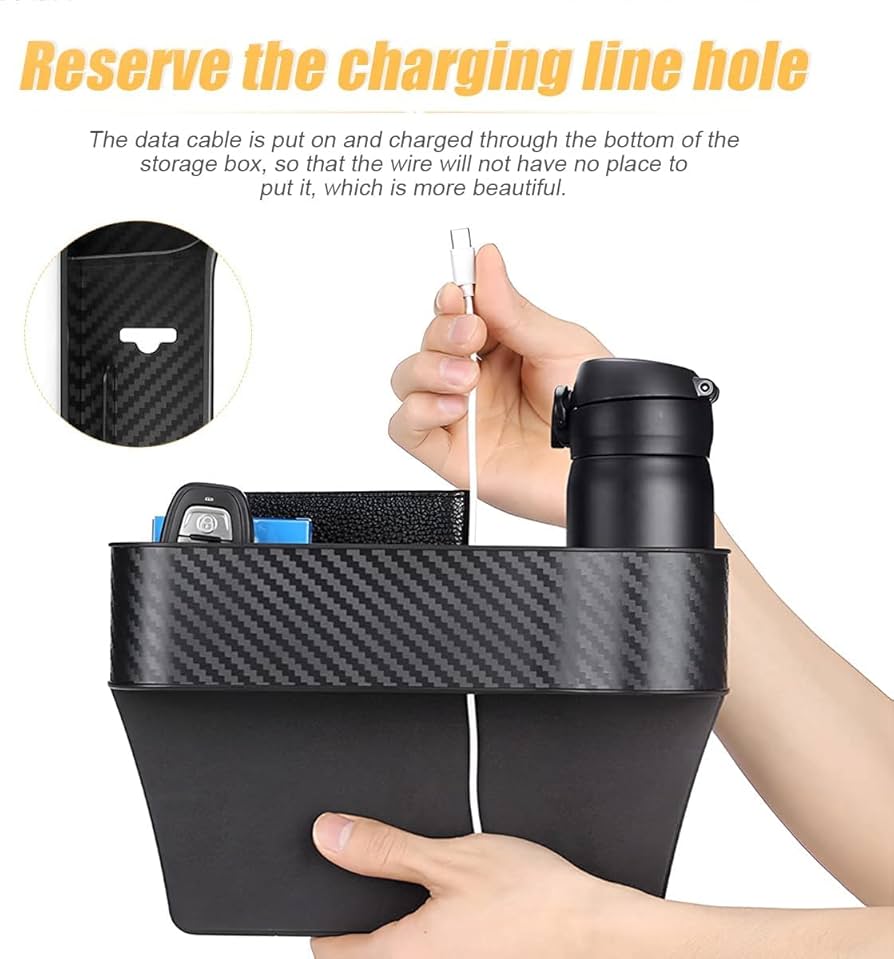 2 Packs Car Seat Gap Filler
Organizer, Multifunctional Seat Gap Storage Box
