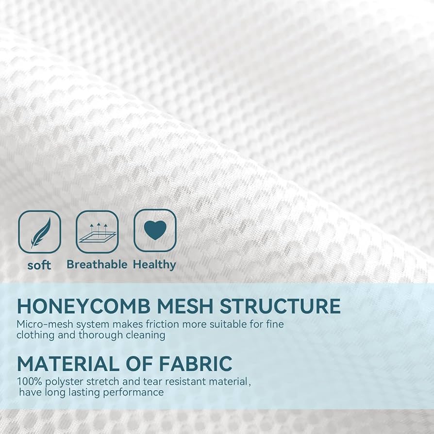 Problems Solved 3-piece mesh laundry bags for delicates with zippers, small washing bags for socks and delicate clothing.