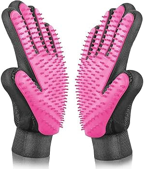 Pet Dog Cat Grooming Glove, Gentle Deshedding Brush Glove, Efficient Pet Hair