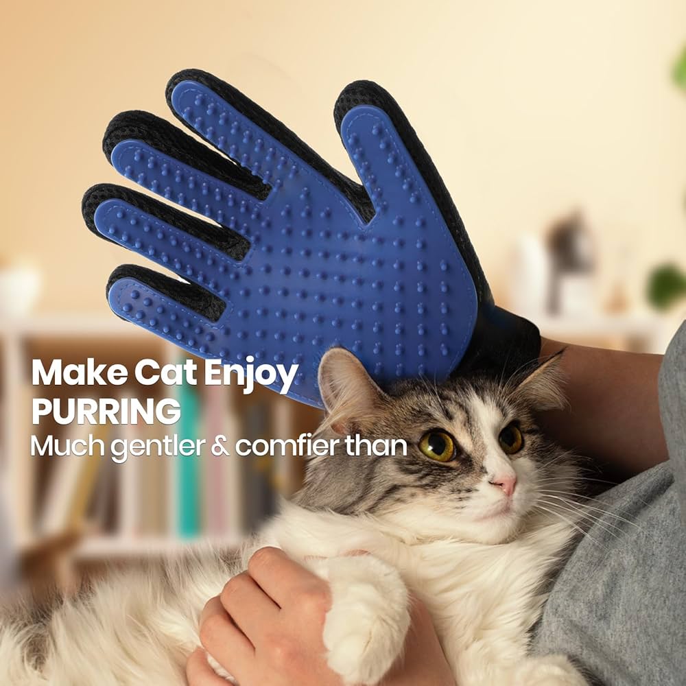 Dog Grooming Glove, Gentle Pet Grooming Glove Brush, Efficient Pet Hair Remover