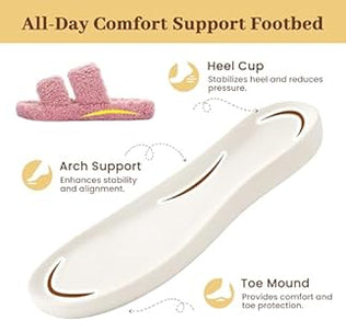 Women's Chic Pluffie Faux Fur Open Toe Memory Sole Indoor Outdoor Slippers, Pink, 38/39