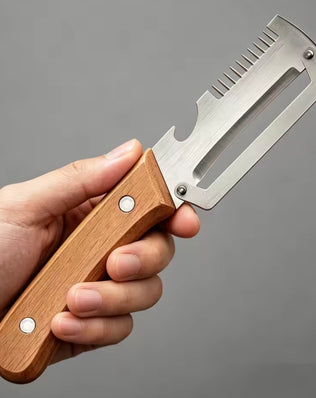 Wooden Multi Functional Vegetable Peeler With Ergonomic Handle For Peeling