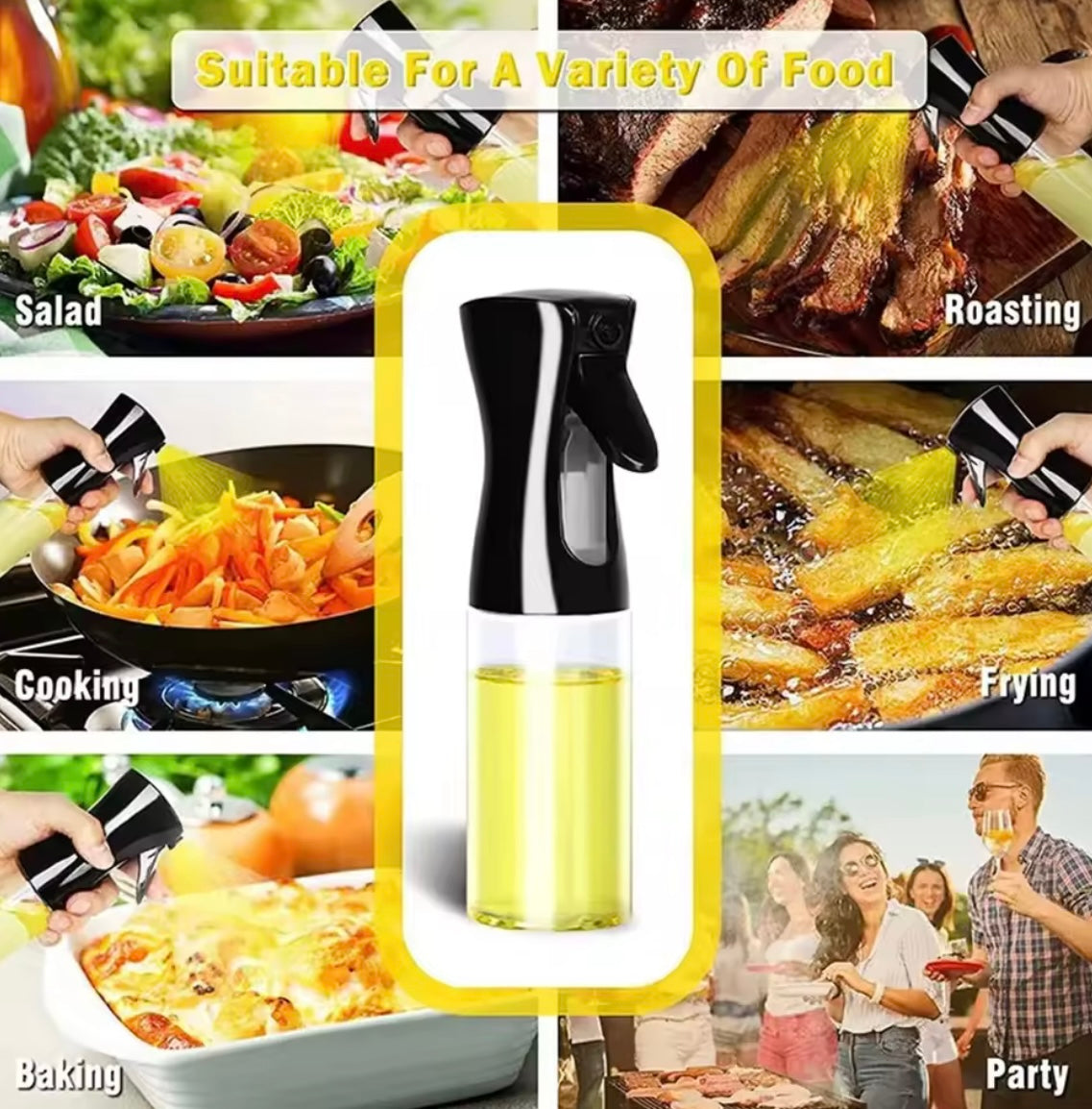 Oil Spray Bottle for Cooking & BBQ 200ml/300ml/500ml - Problems Solved