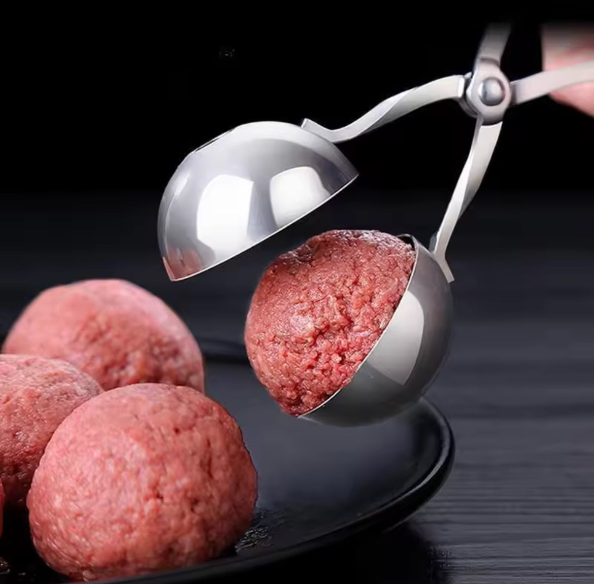 Stainless Steel Meatball Maker Spoon for Perfect Round Balls - Problems Solved