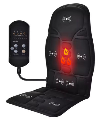 Massager Chair Pad Electric Heating Vibrating Cervical Neck Back Body Cushion - Problems Solved