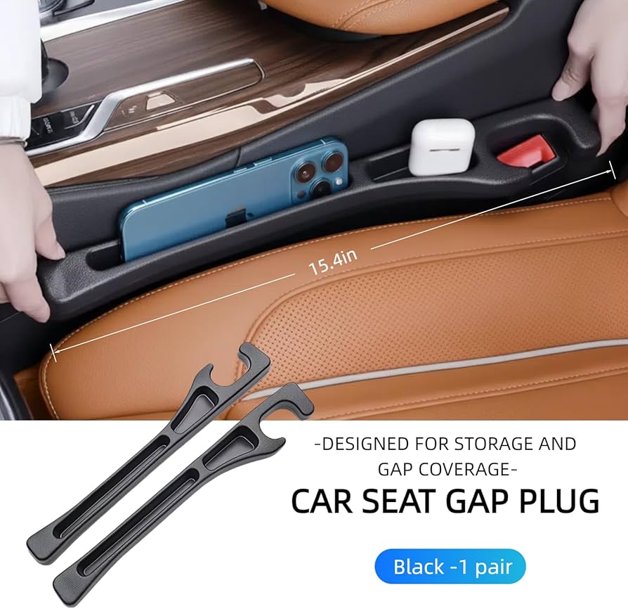 2 Pack Car Seat Gap Organiser, Seat Gap Filler for Cars, SUVs and Trucks