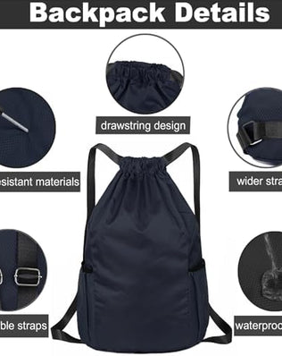 Drawstring Gym Bag, Unisex Gym Sack, Drawstring Backpack, PE Bags