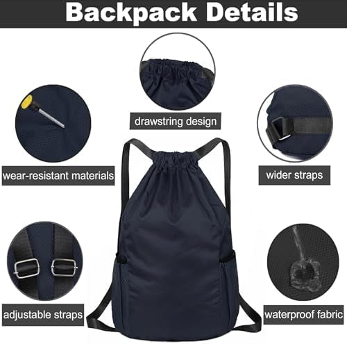 Drawstring Gym Bag, Unisex Gym Sack, Drawstring Backpack, PE Bags