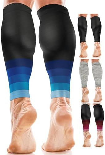 Problems Solved calf support compression sleeves for women and men, designed for running and providing calf muscle support.